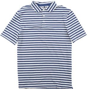 Nautical inspired mens polo in a soft spun cotton knit with a hint of stretch